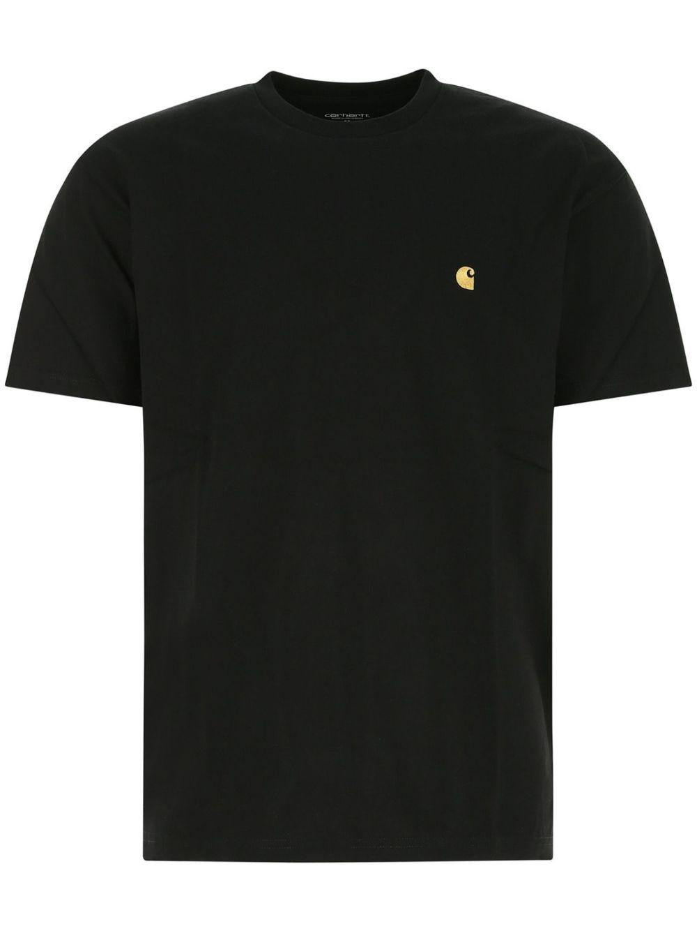 CARHARTT WIP T-shirt a maniche corte in cotone nero con logo 