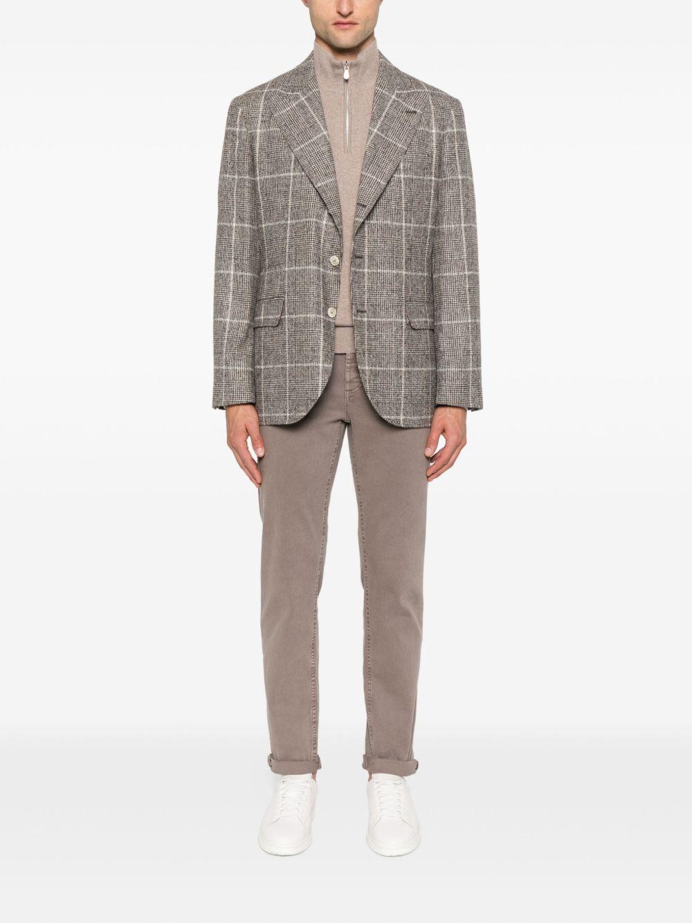 BRUNELLO CUCINELLI Jeans dritti in cotone color tortora 