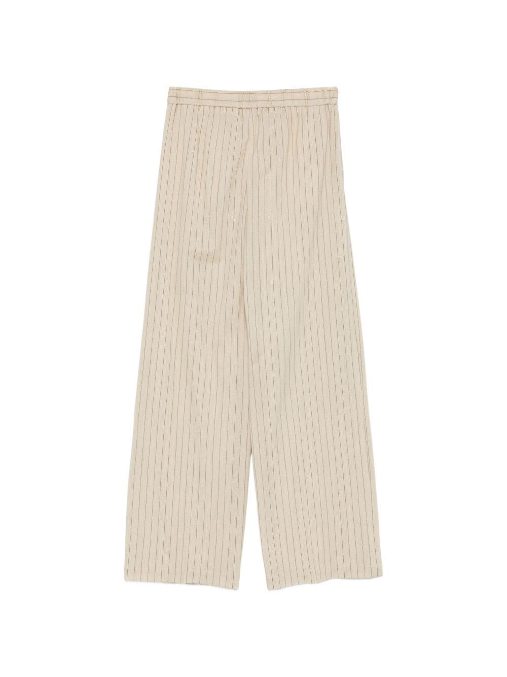 CIRCOLO 1901 Pantaloni gessati con coulisse in vita 