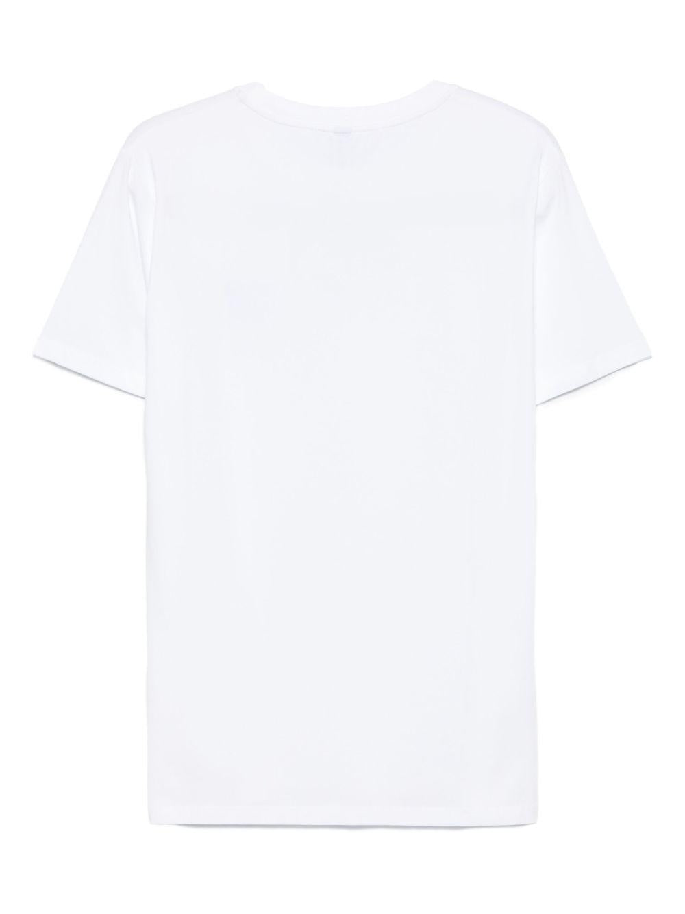 MOSCHINO UNDERWEAR T-shirt in cotone nero con patch orso 