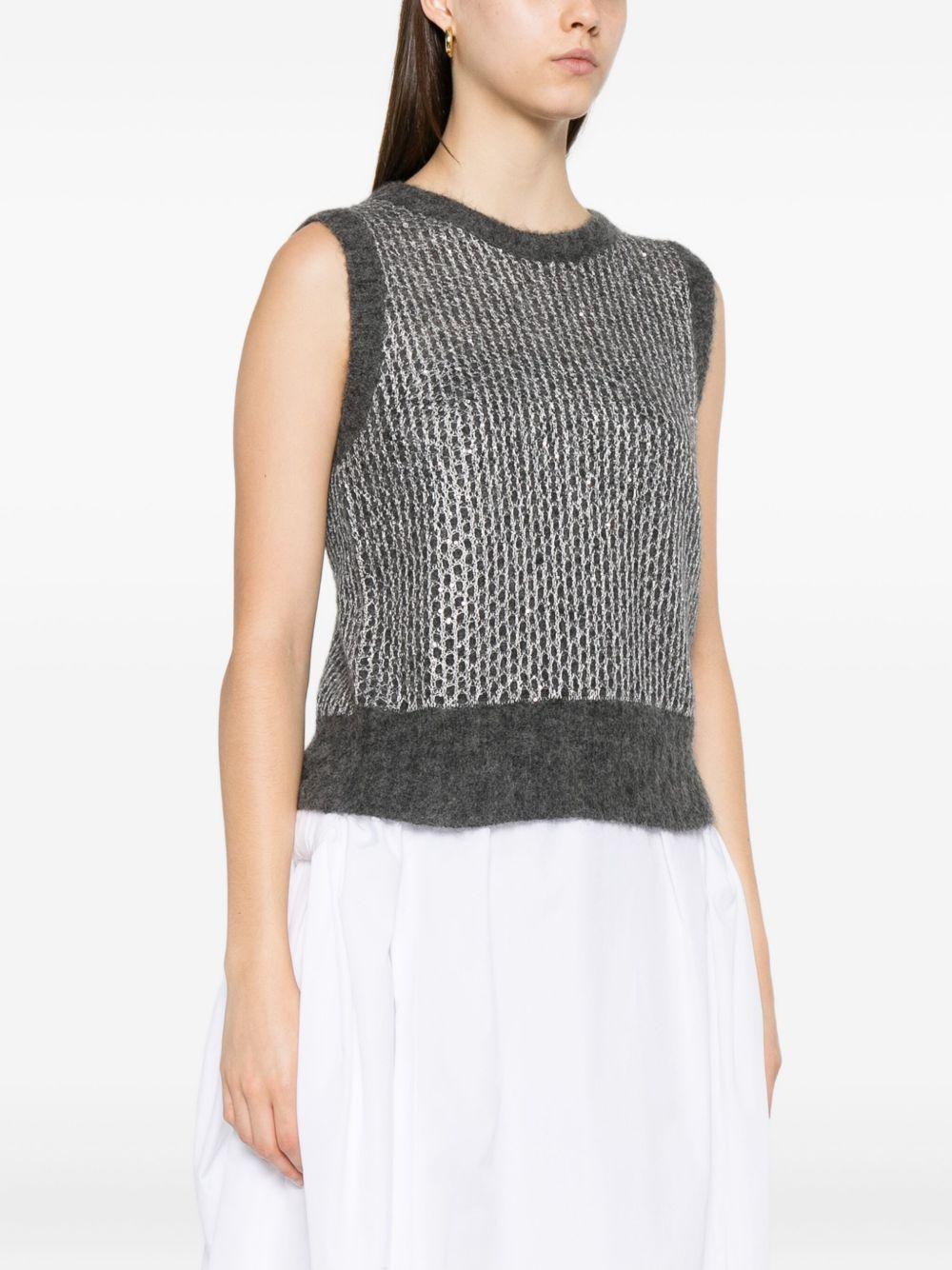 HERNO Top con dettaglio metallizzato 