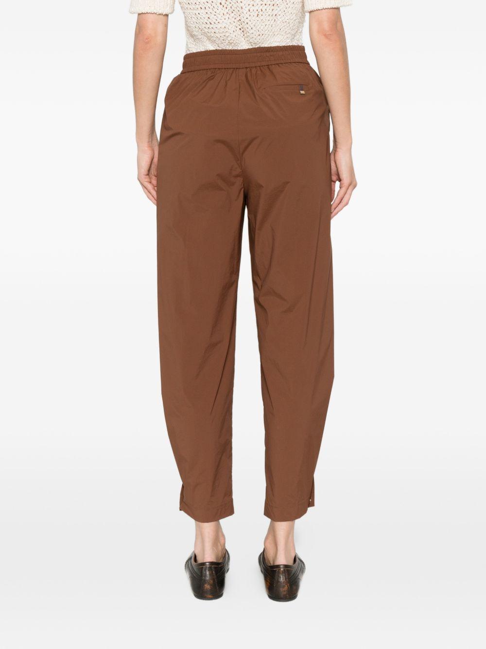 HERNO Pantaloni casual marrone con coulisse in vita 