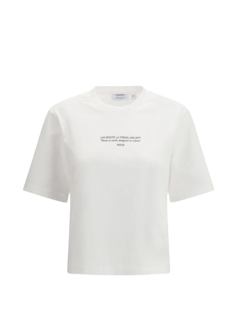 OFF WHITE T-shirt bianca con grafica sul petto 