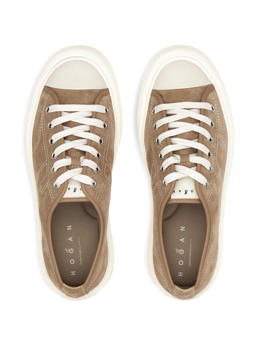 HOGAN Sneakers H691 in suede color nocciola 
