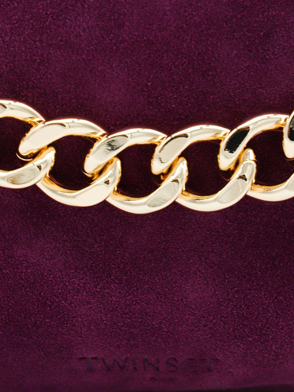 TWINSET Borsa hobo Liliane in pelle scamosciata bordeaux 