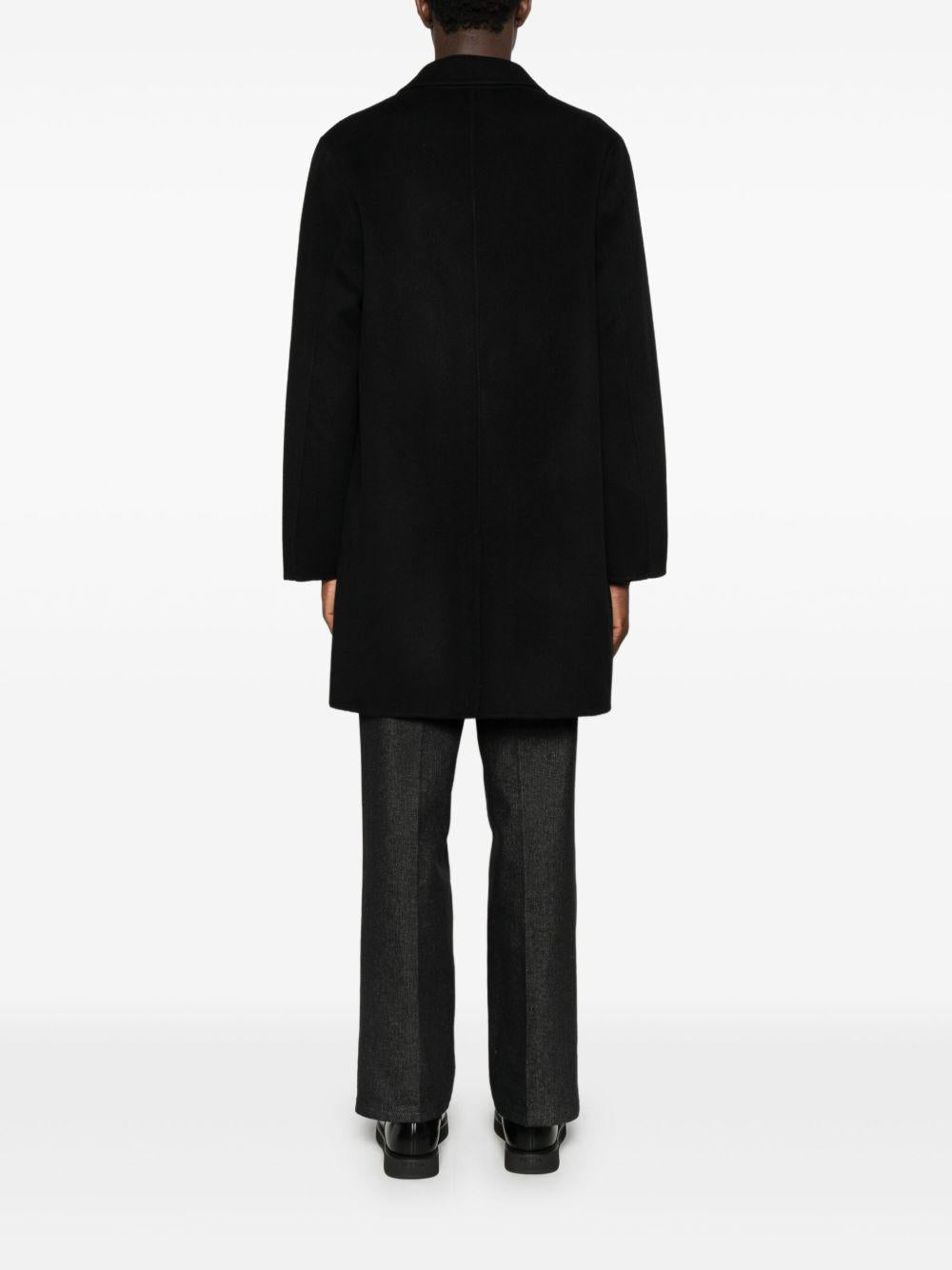 AMARANTO Cappotto nero con tasche 