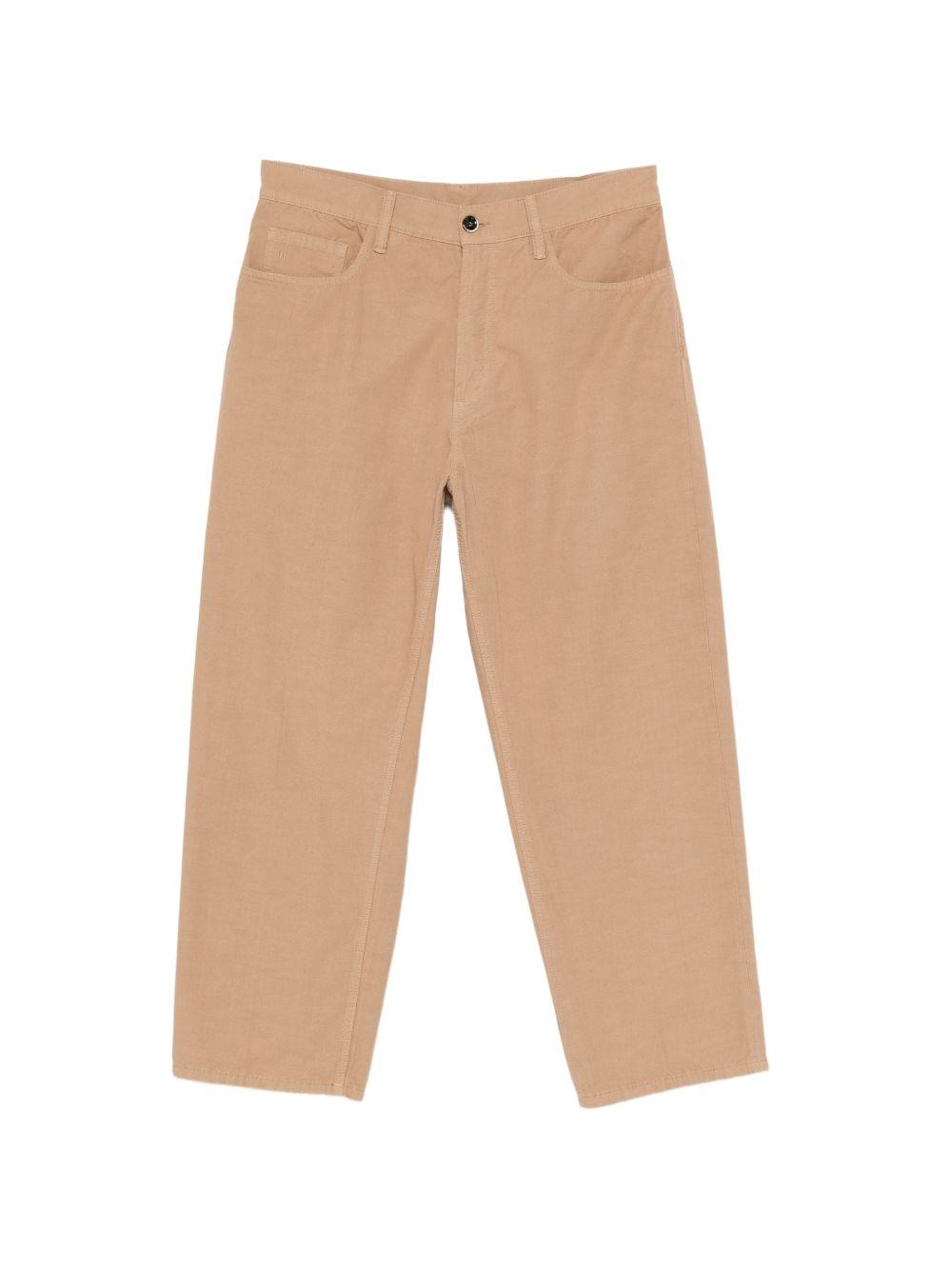 NINE IN THE MORNING Pantaloni Albert cammello in cotone 