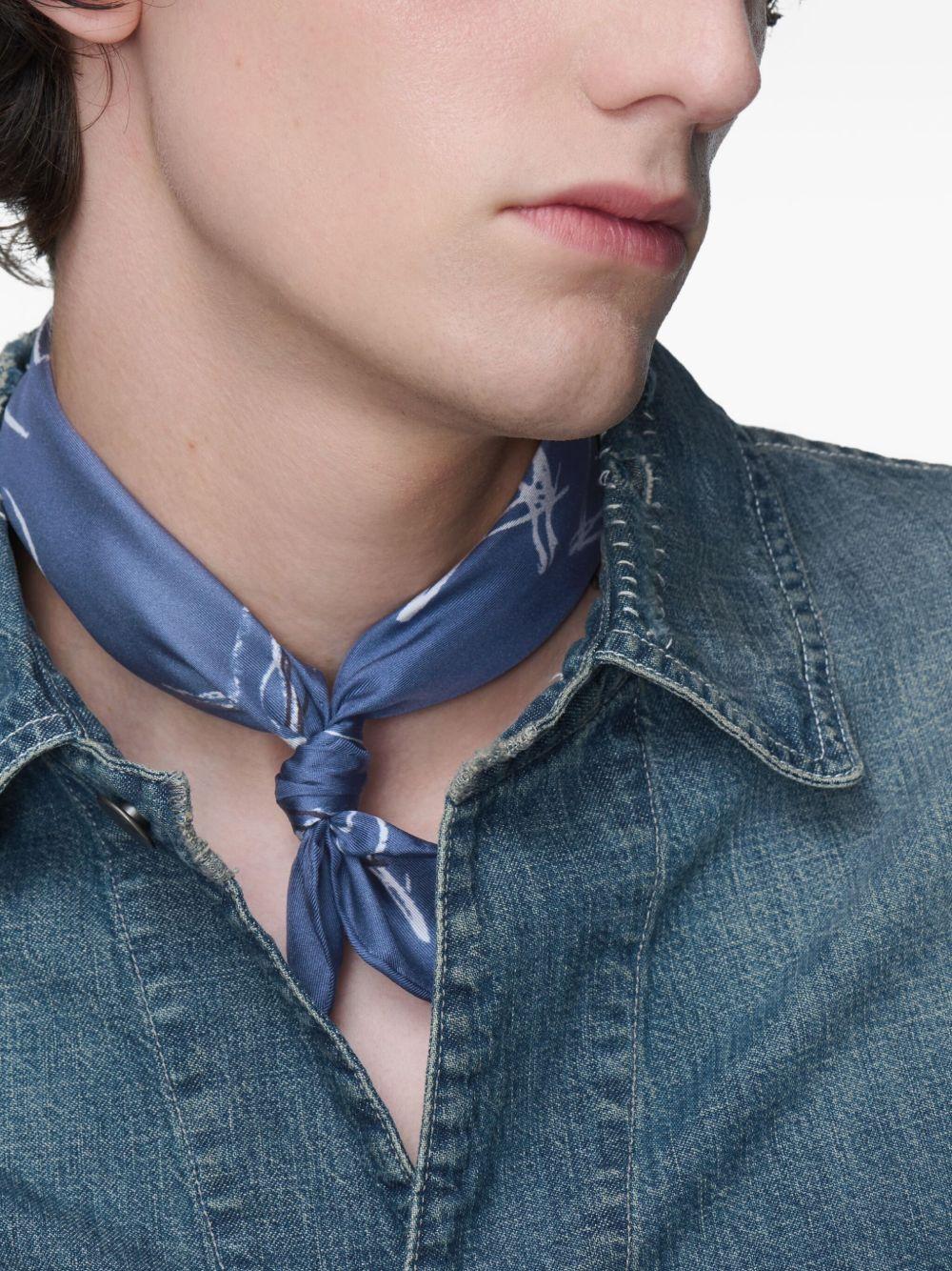 MAISON MARGIELA Foulard in seta blu 