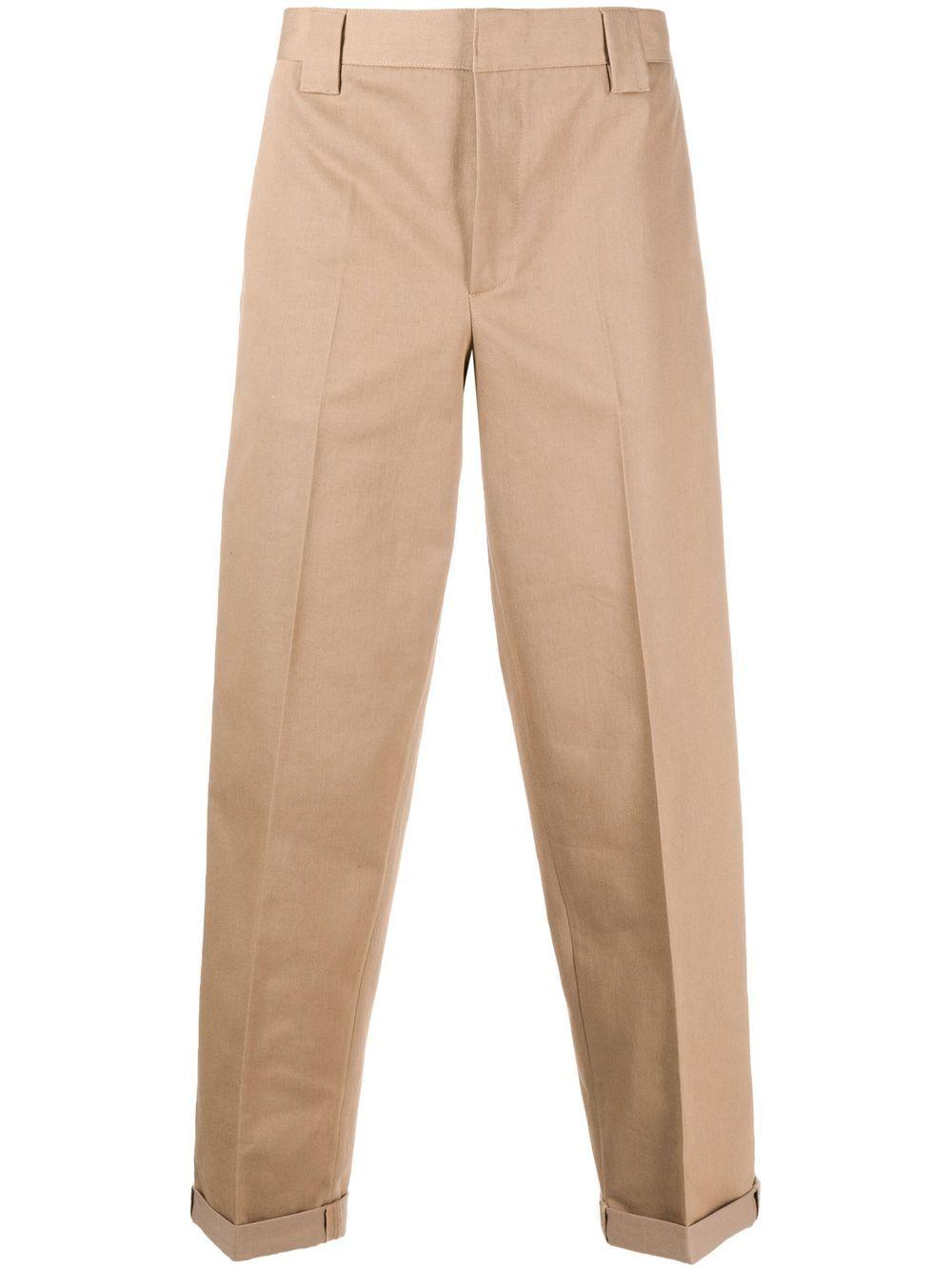 GOLDEN GOOSE Pantaloni in cotone elasticizzato beige 