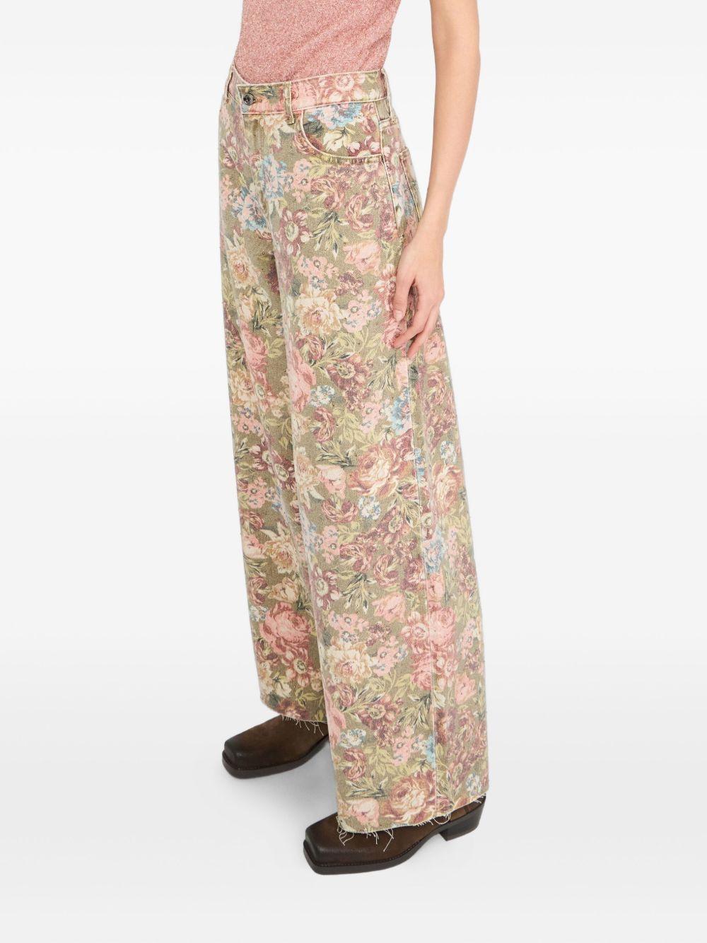 LIUJO Pantaloni con stampa floreale 