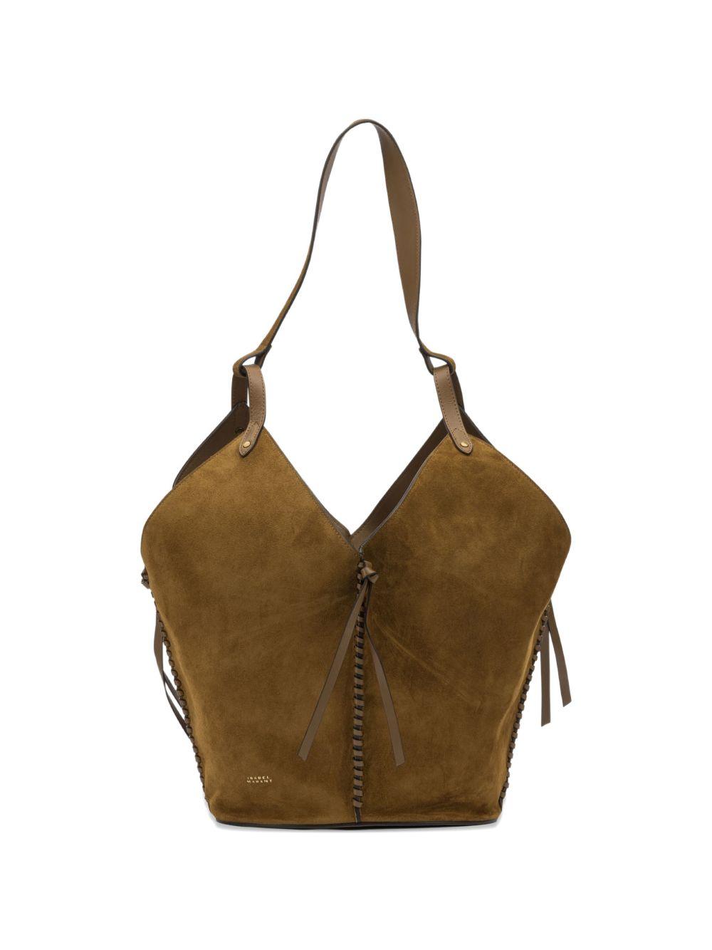 ISABEL MARANT Borsa a spalla Tampa in camoscio marrone 