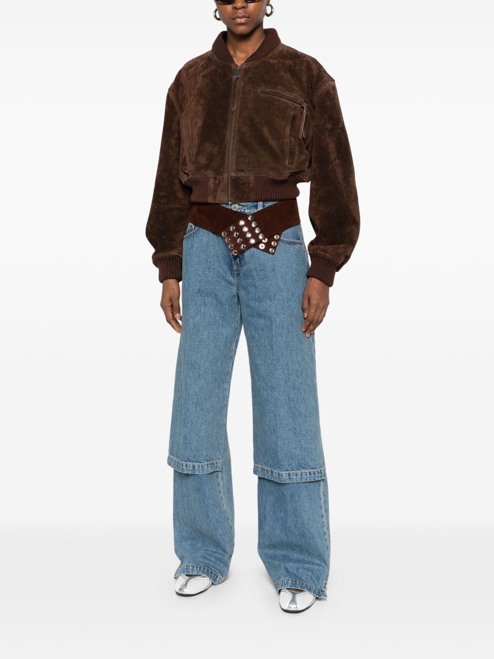 THE ATTICO Jeans in cotone azzurro 