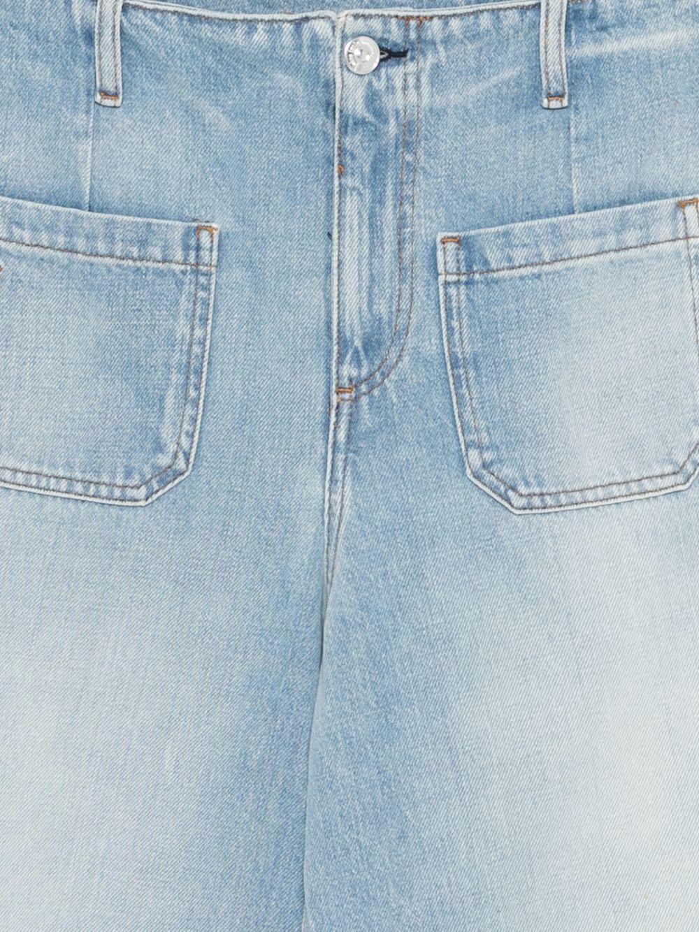 NINE IN THE MORNING Jeans Naia in denim azzurro a gamba ampia 