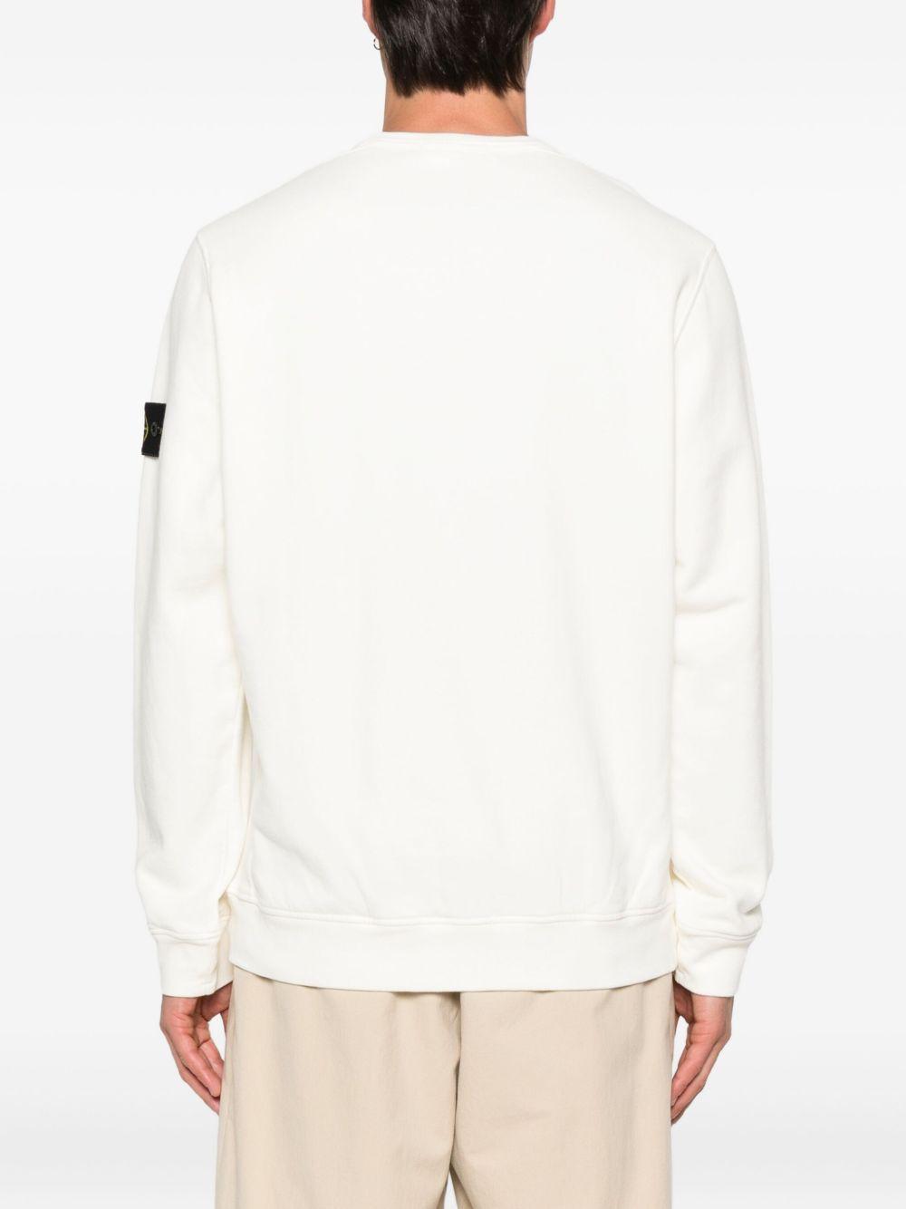 STONE ISLAND Felpa girocollo con patch logo<BR/> 