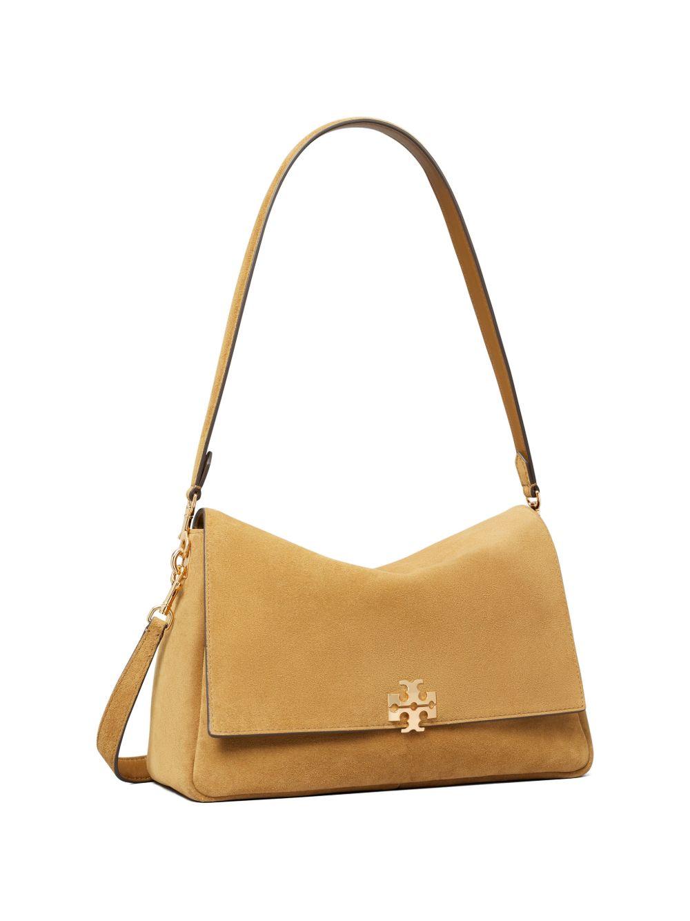 TORY BURCH Borsa a spalla Charlie in suede italiano con patta e tracolla regolabile 