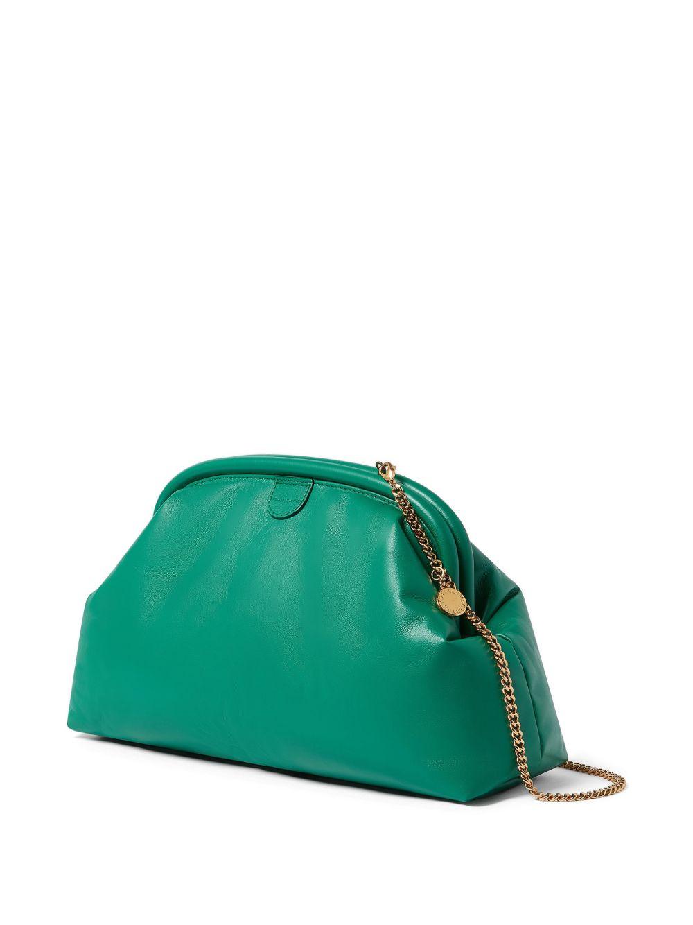 STELLA MCCARTNEY Clutch bag pochette verde in ecopelle 