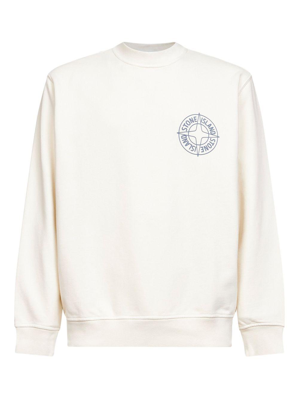 STONE ISLAND Felpa girocollo in cotone 