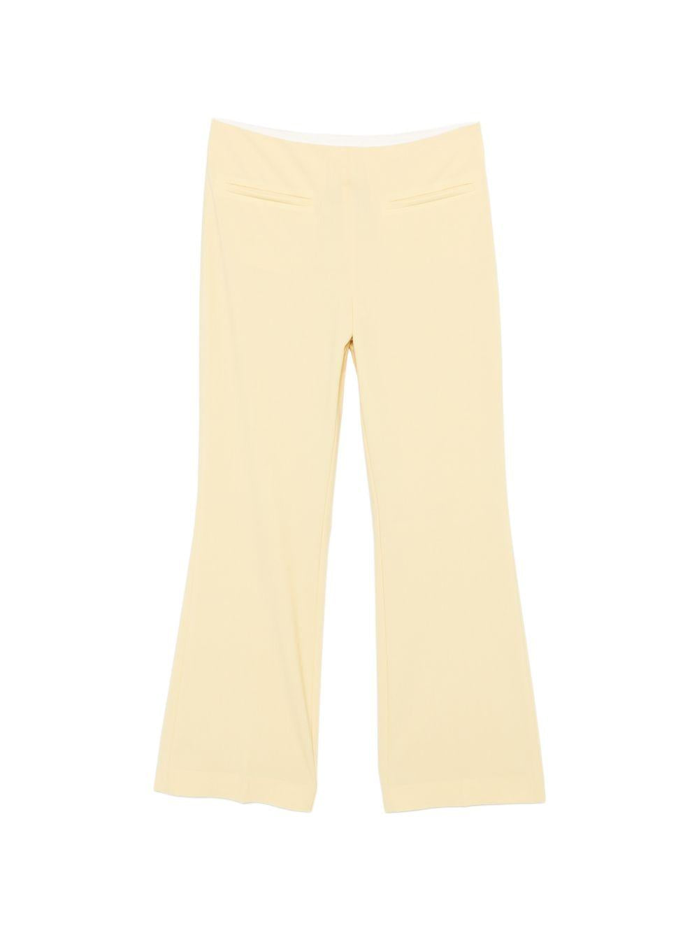 SEMICOUTURE Pantaloni Estefania gialli a zampa 