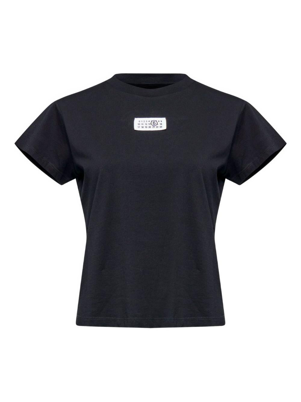 MM6 MAISON MARGIELA T-shirt a maniche corte in cotone nero 