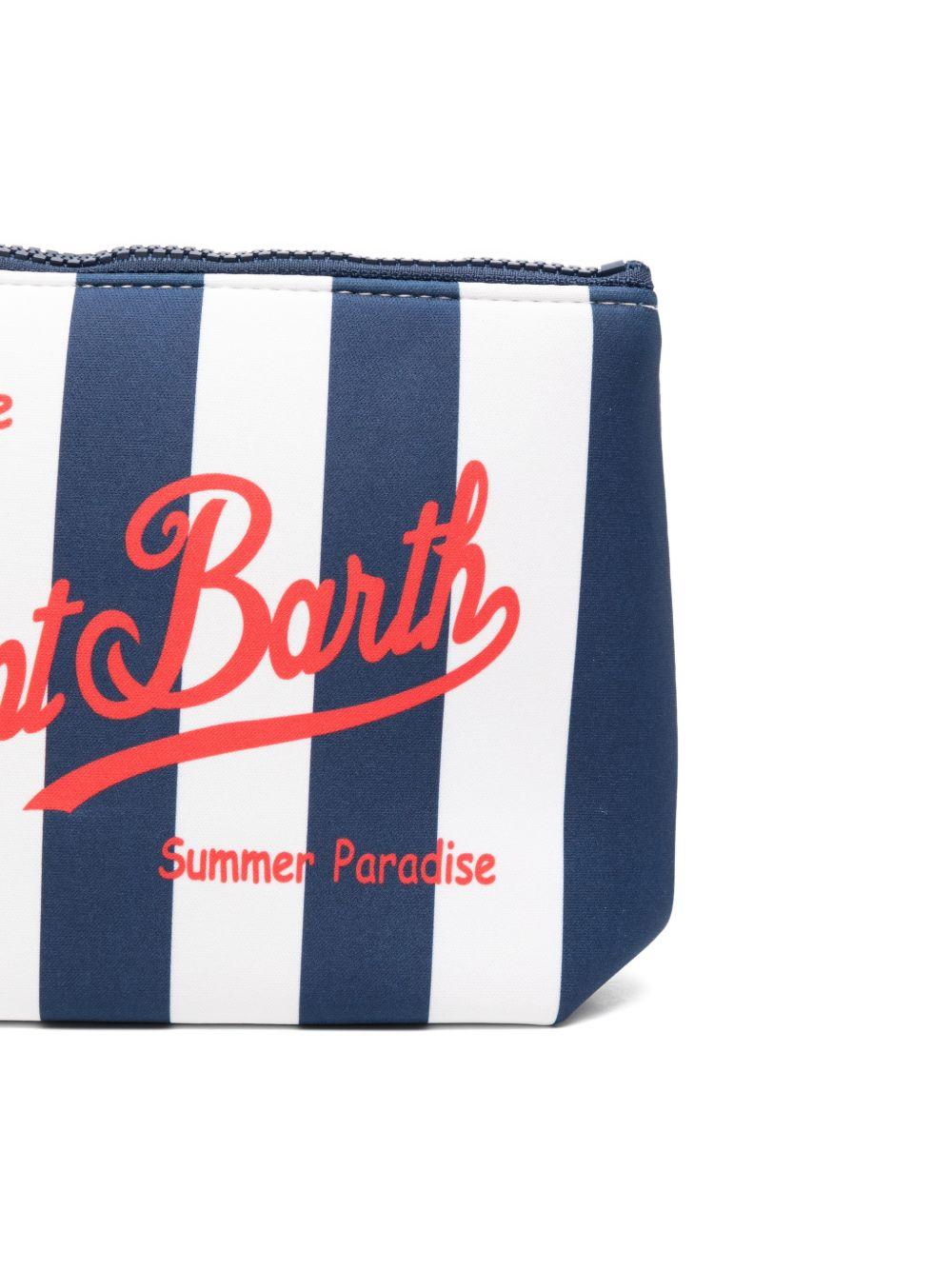 MC2 SAINT BARTH Pochette Aline a righe blu e bianche 