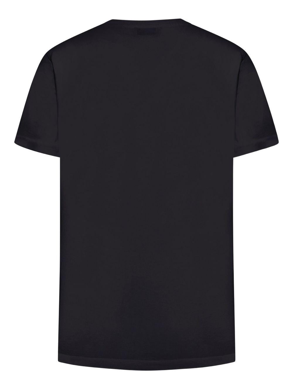 OFF WHITE T-Shirt girocollo in cotone nero 