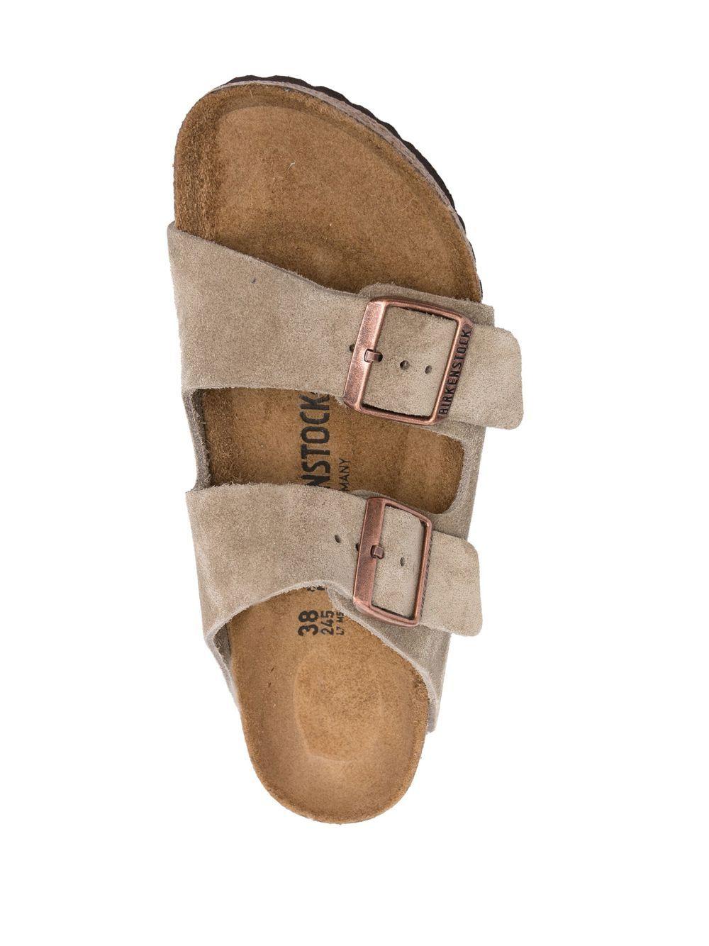 BIRKENSTOCK Ciabatte 'Arizona' in camoscio grigio chiaro 