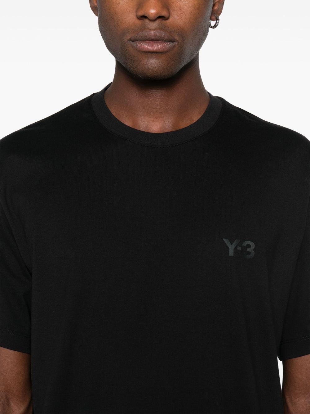 Y3 T-shirt in cotone nero con logo 