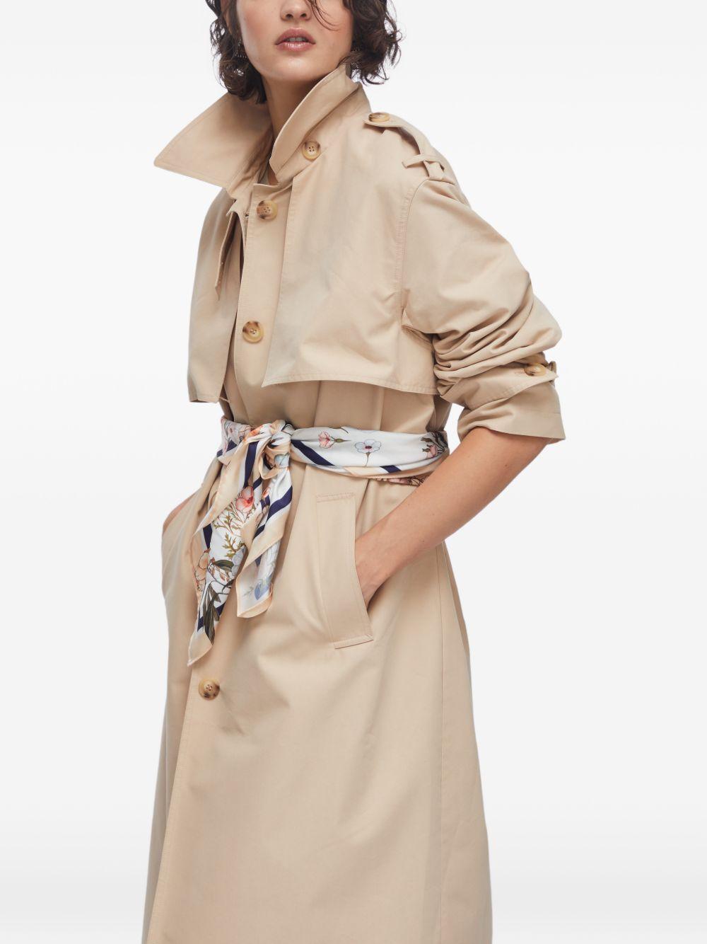 LIUJO Trench classico con cintura in vita beige 