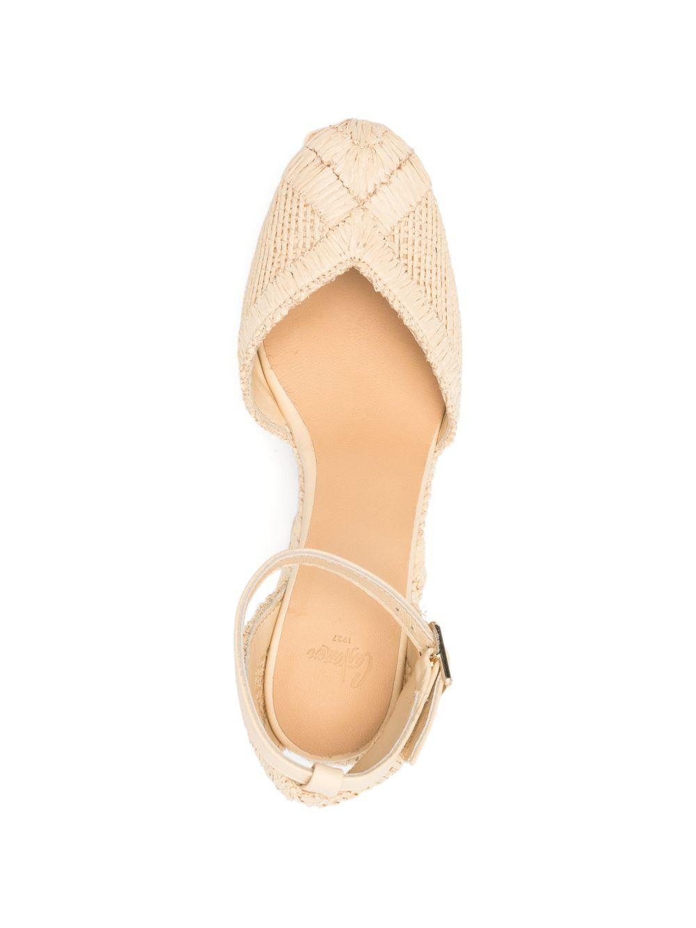 CASTANER Zeppe beige con cinturino 