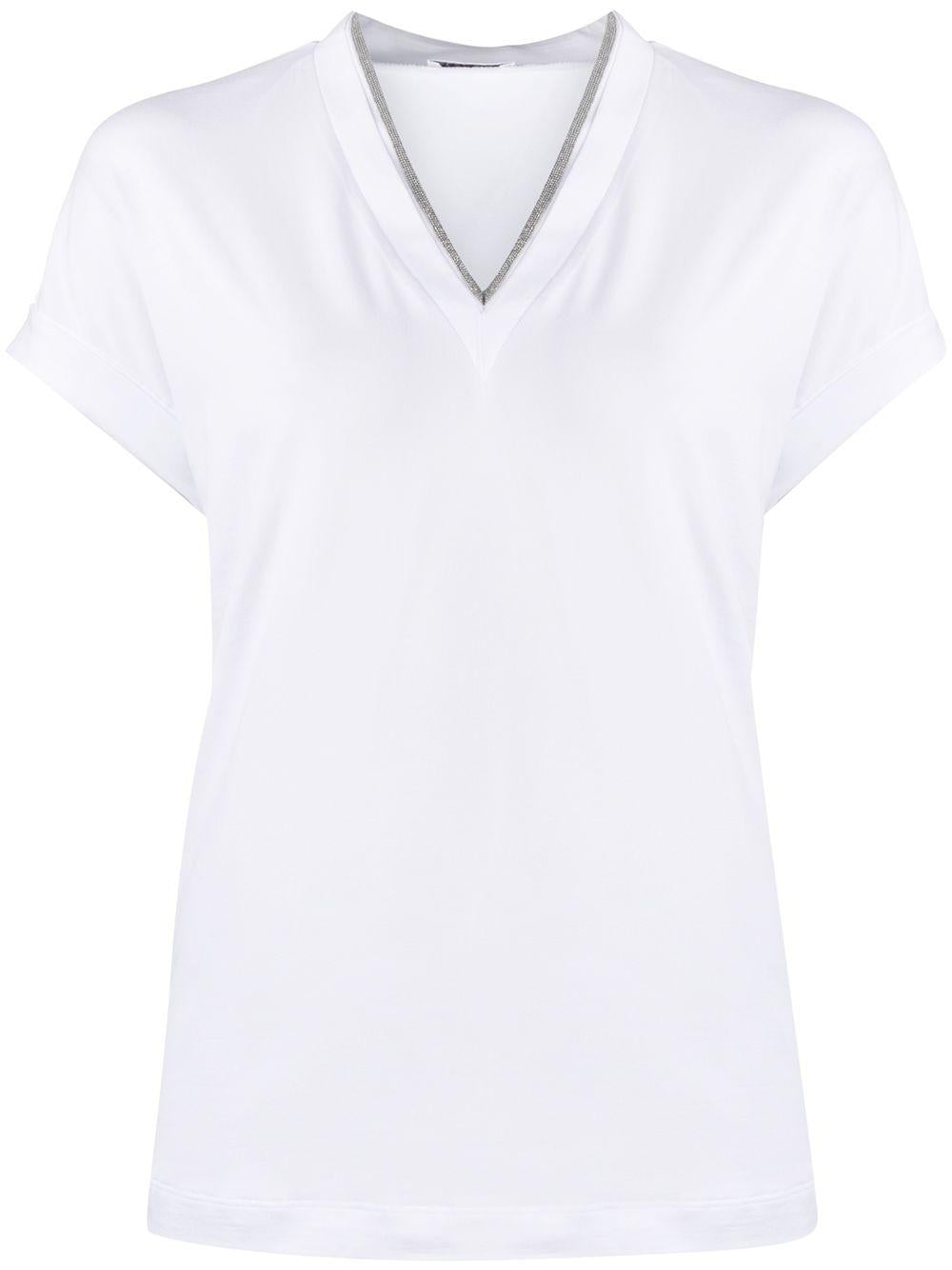 BRUNELLO CUCINELLI T-shirt con scollo a V 