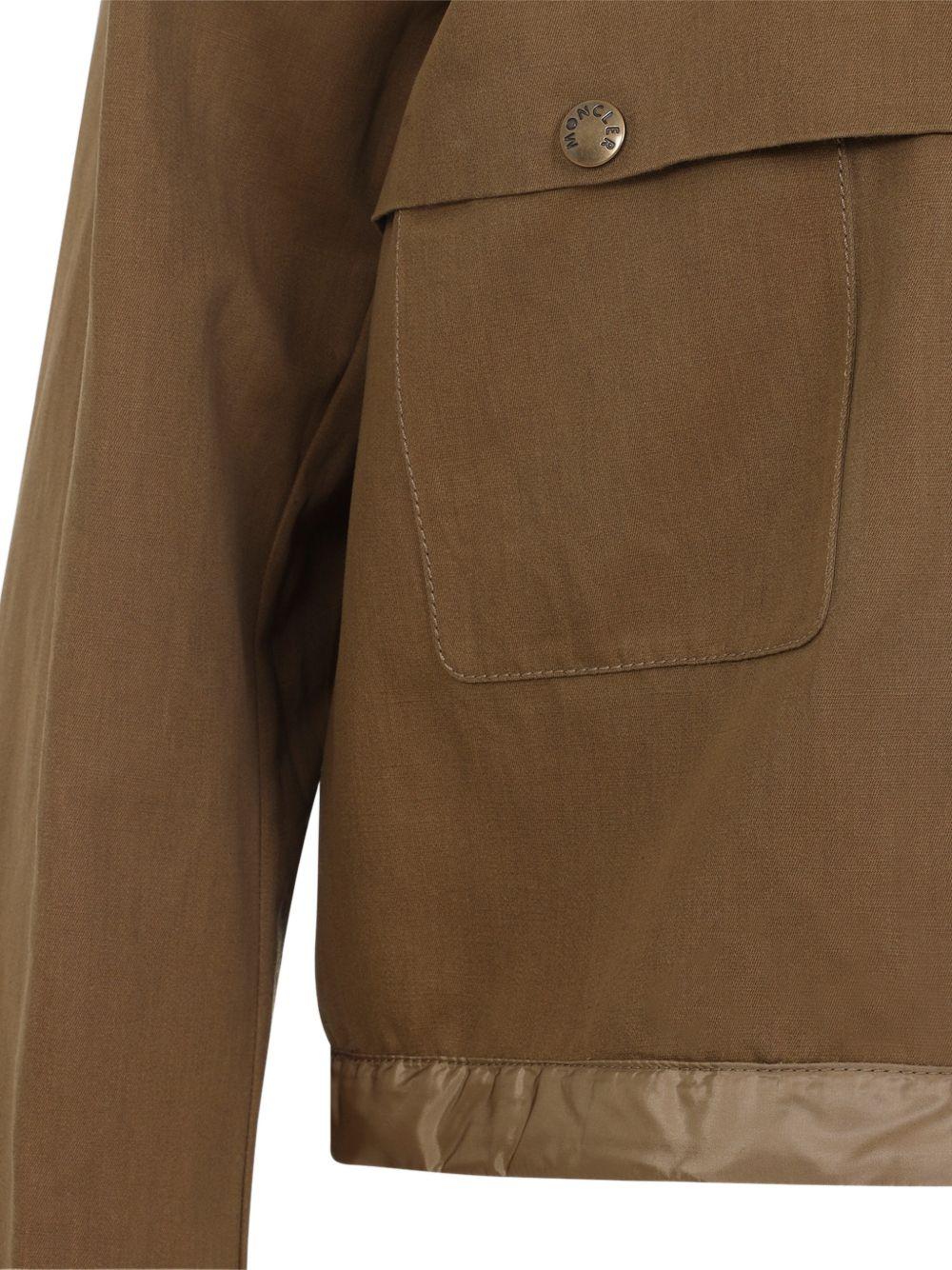 MONCLER Giacca Aconitum color cuoio con bottoni 