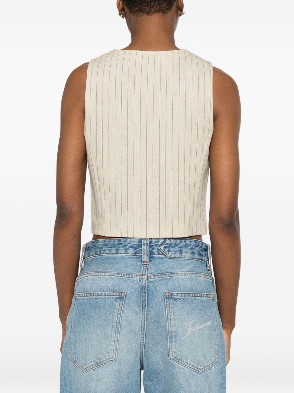 CIRCOLO 1901 Gilet beige gessato chiaro 