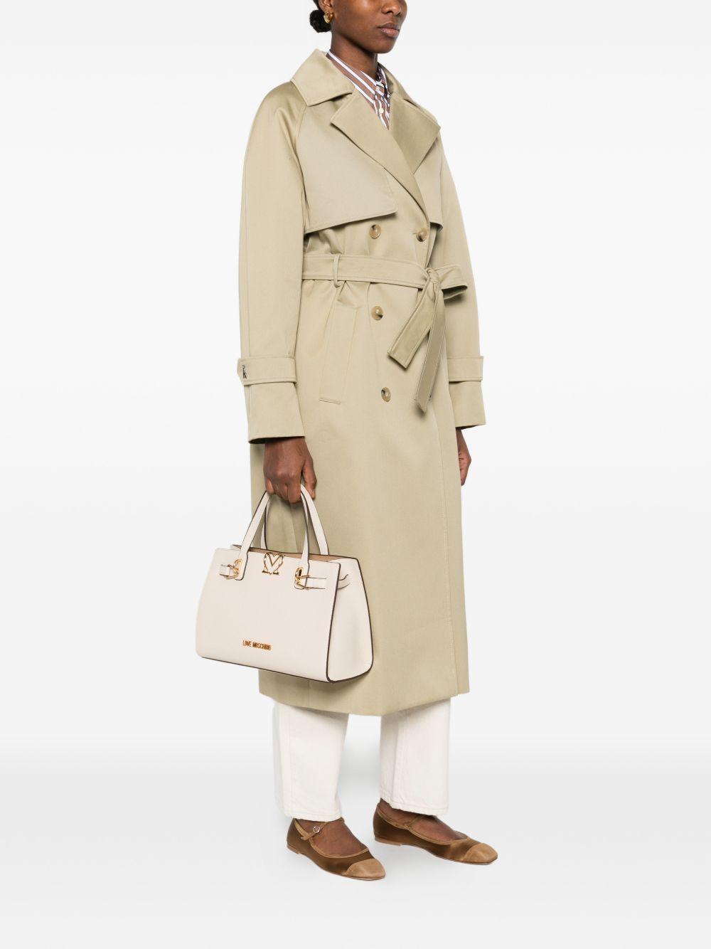 LOVE MOSCHINO Borsa a mano avorio in ecopelle con tracolla 