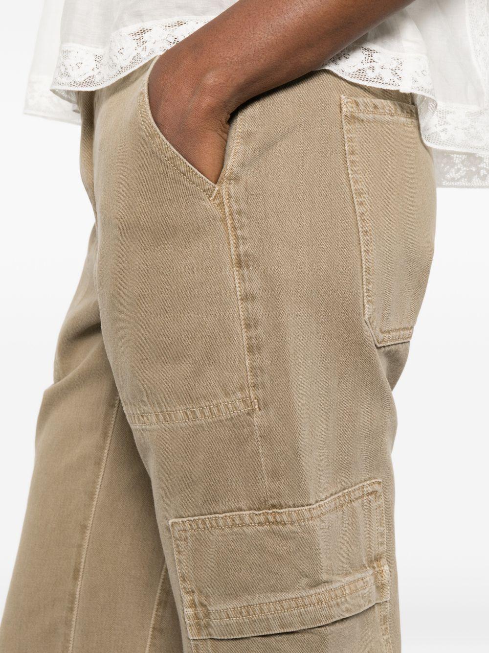 CITIZENS OF HUMANITY Jeans Clina a zampa beige con tasche 
