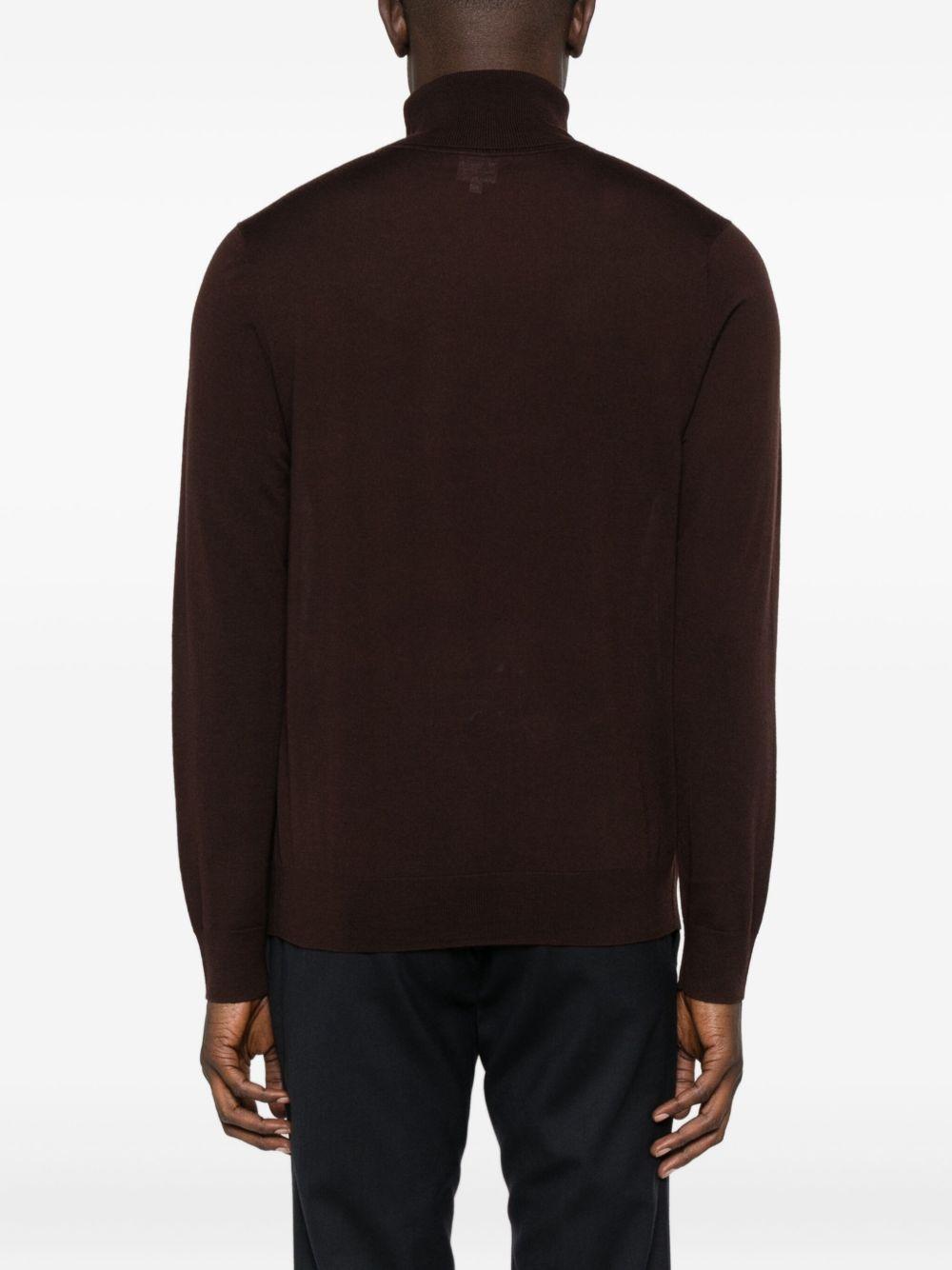 PAUL SMITH Maglia a collo alto burgundy 