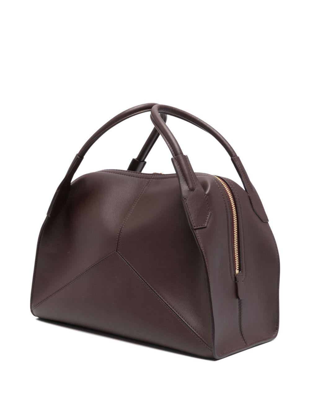VICTORIA BECKHAM Borsa a mano tote in pelle bordeaux 