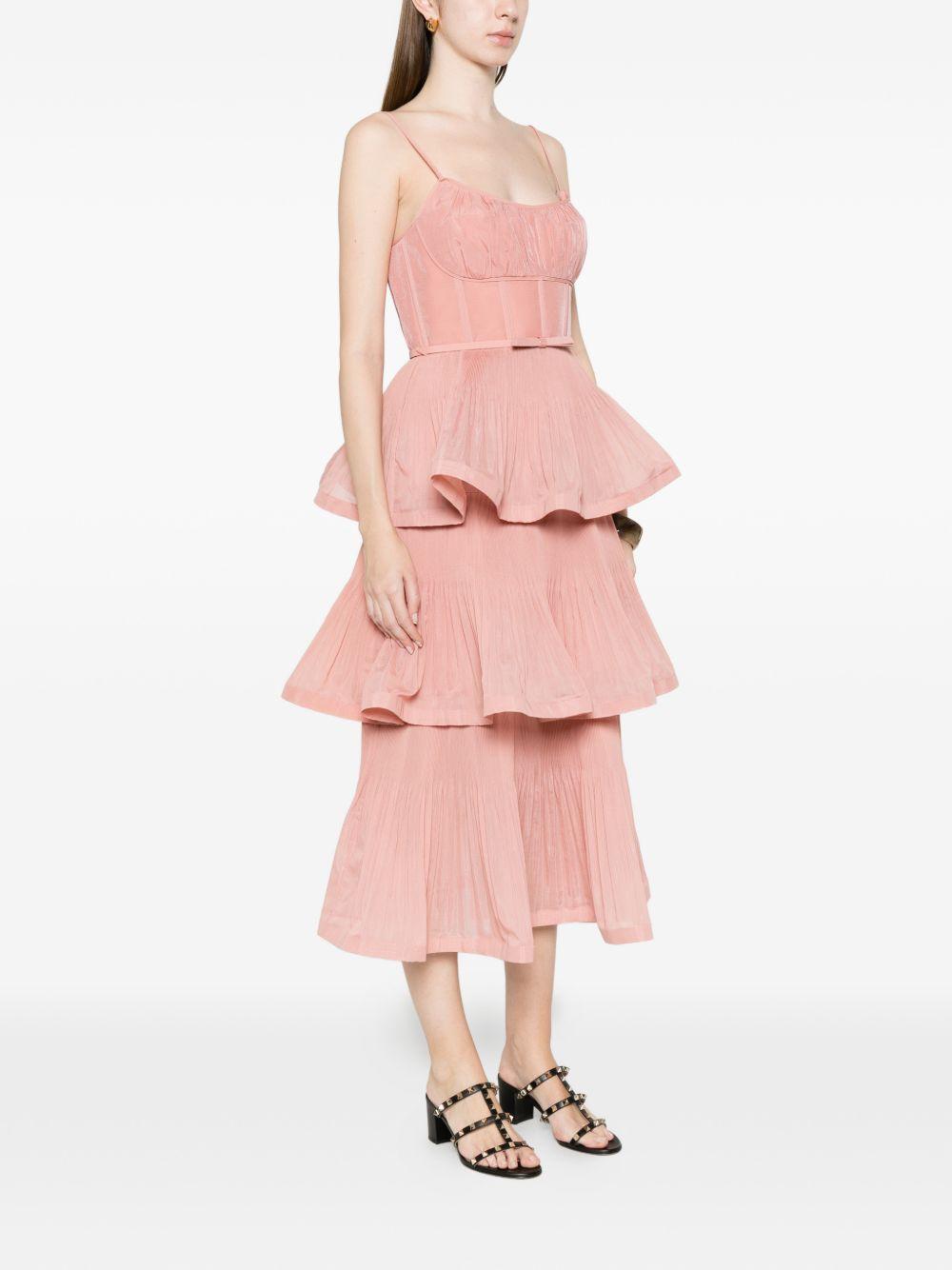 ZIMMERMANN Abito elegante rosa con ruches 