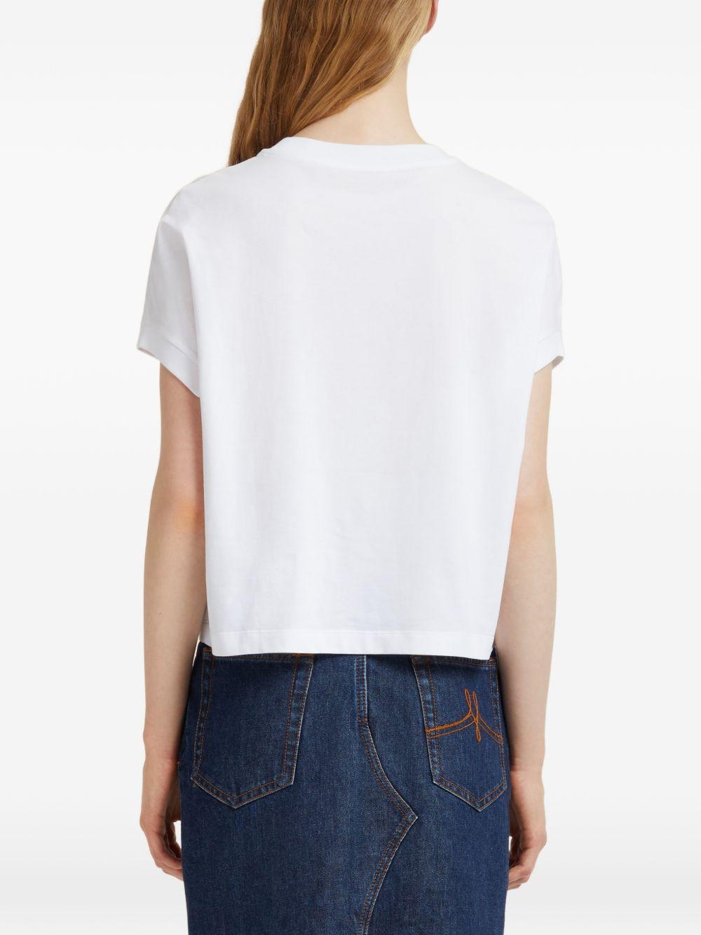 MARNI T-shirt a maniche corte bianca 