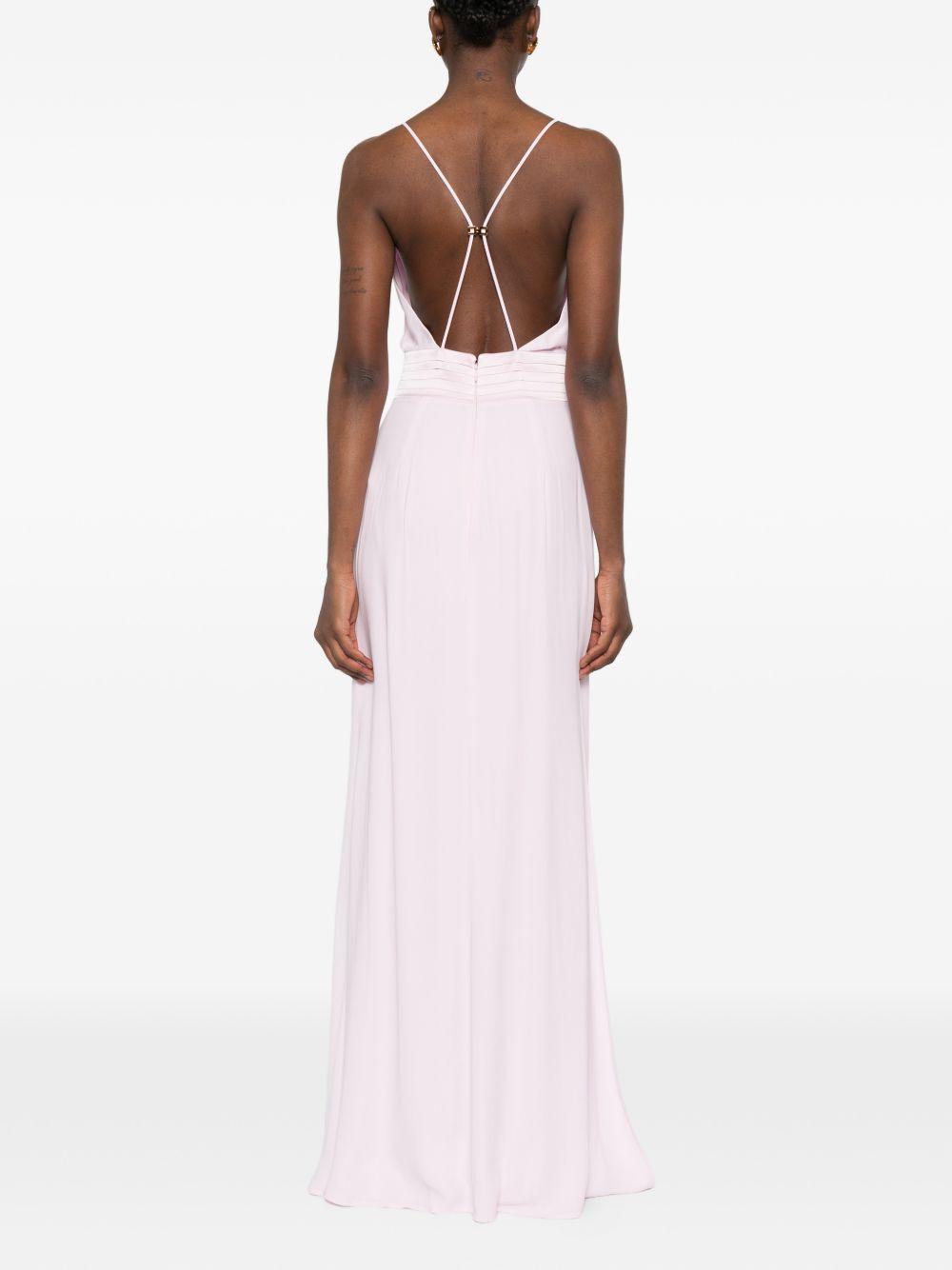 PRONOVIAS Abito lungo rosa con ruches 