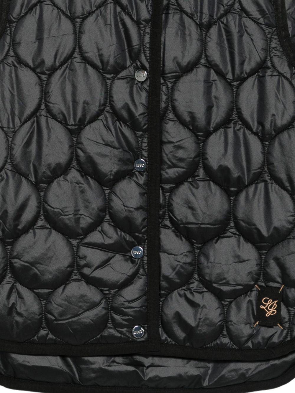 LIUJO Gilet nero con design trapuntato 