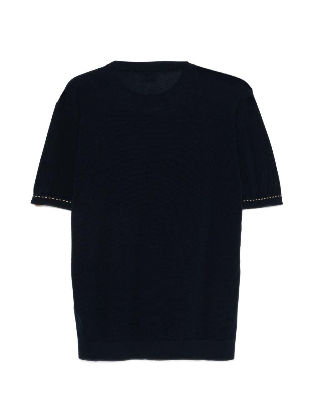 JACOB COHEN T-shirt blu navy con applicazione logo 