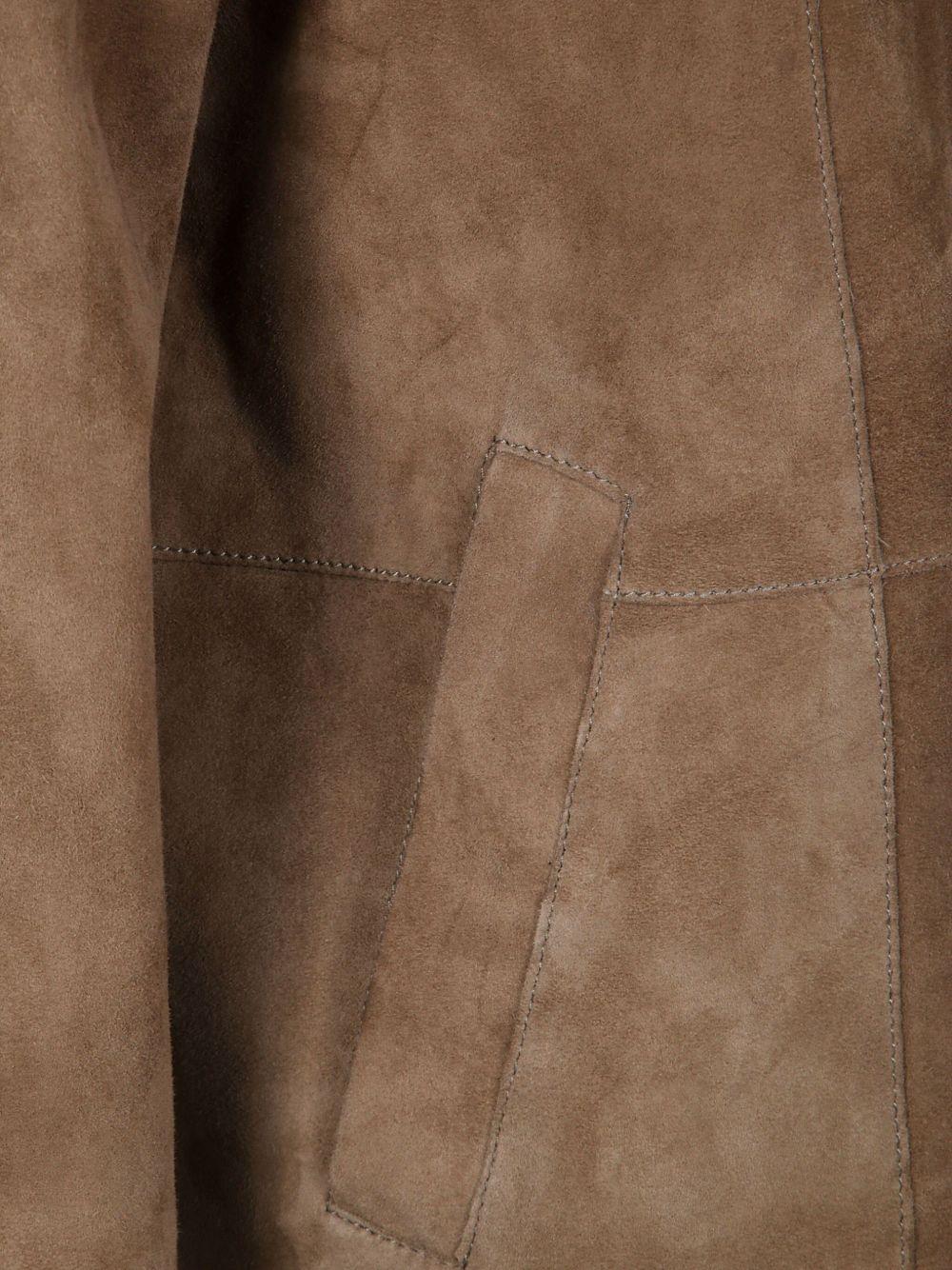 THE JACK AND JACKIE LEATHERS Giacca Gaia in pelle scamosciata con zip asimmetrica 