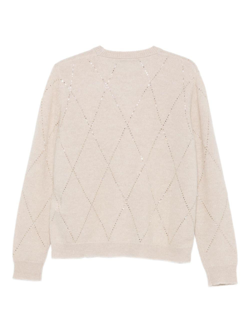 SEVENTY Maglia girocollo con decorazioni di paillettes 