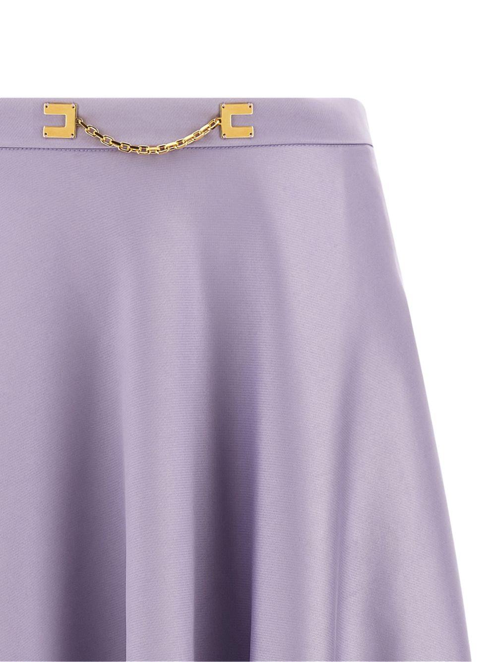 ELISABETTA FRANCHI Gonna longuette color lilla 