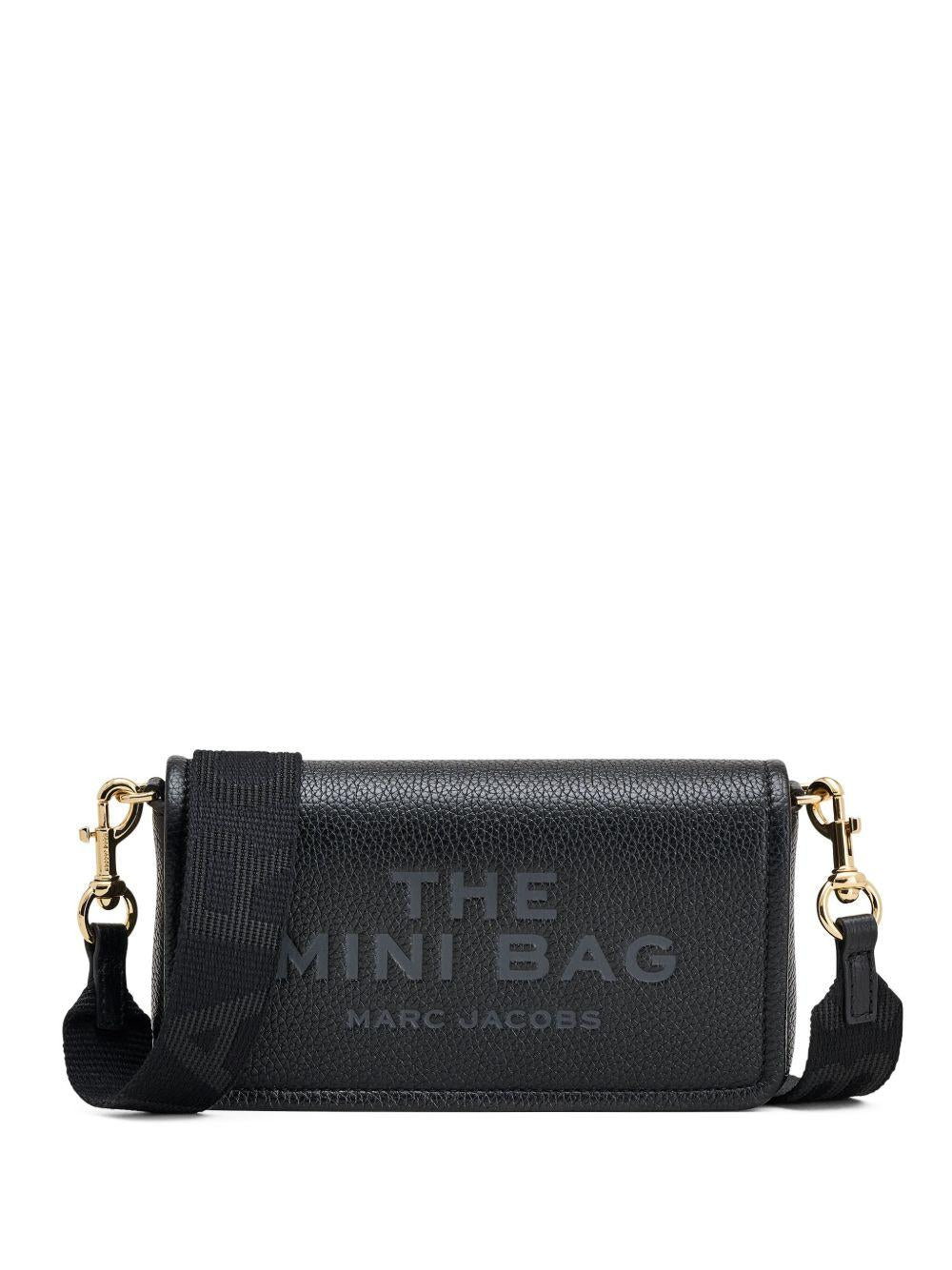 MARC JACOBS Borsa a tracolla nera in pelle martellata color nero 