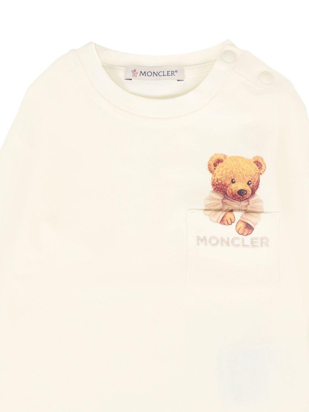 MONCLER T-shirt a maniche lunghe con stampa 