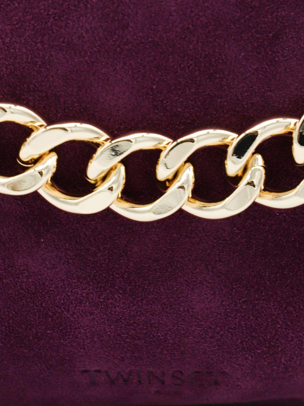 TWINSET Borsa hobo Liliane in pelle scamosciata bordeaux 