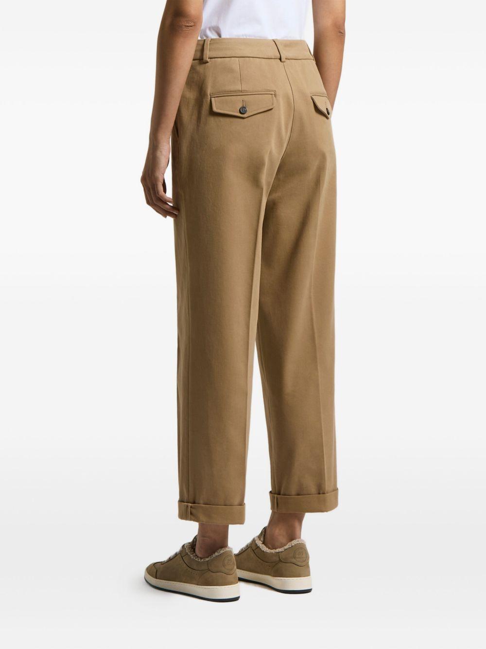 PESERICO Pantaloni beige con dettagli plissettati 