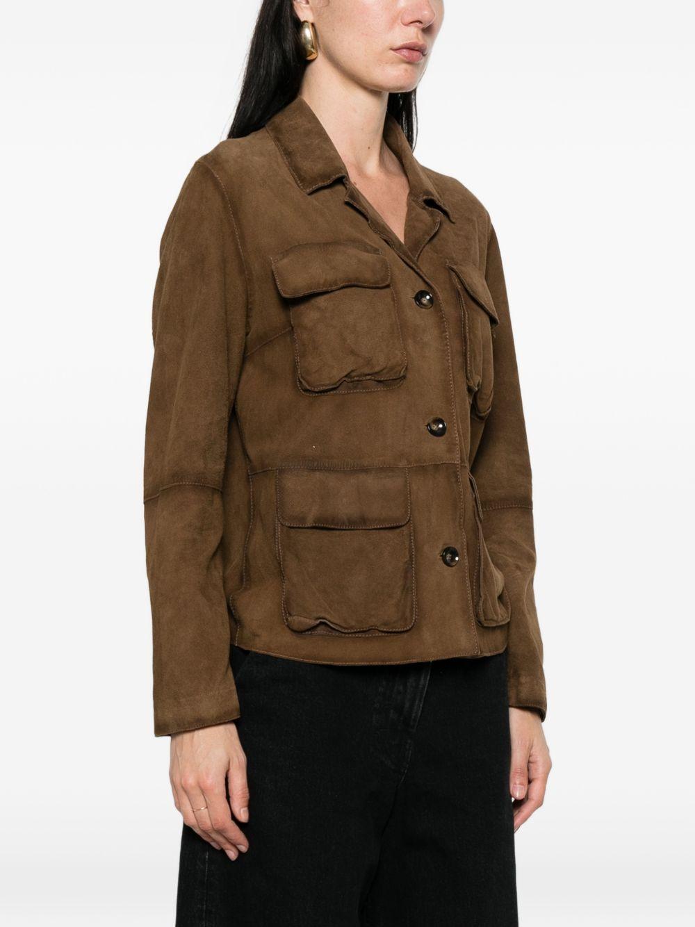 THE JACK AND JACKIE LEATHERS Giacca in pelle monopetto scamosciata 