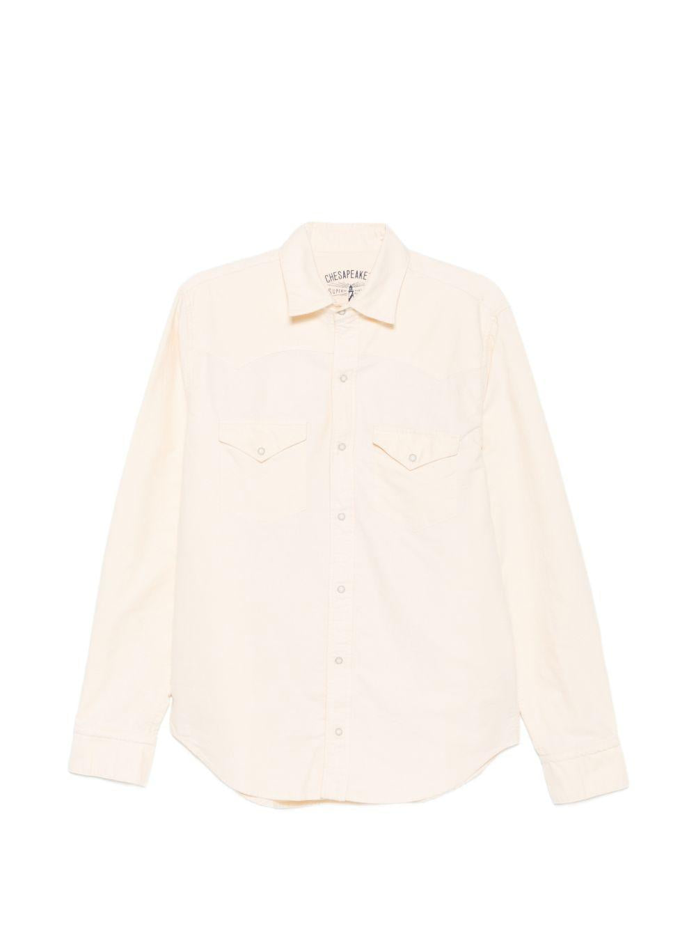 CHESAPEAKES Camicia Flagstaff giallo pastello con tasche sul petto 